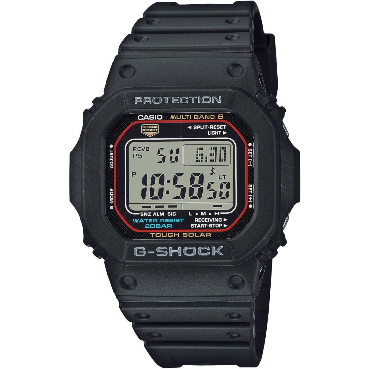 G-Shock square radiocontrollato solare nero