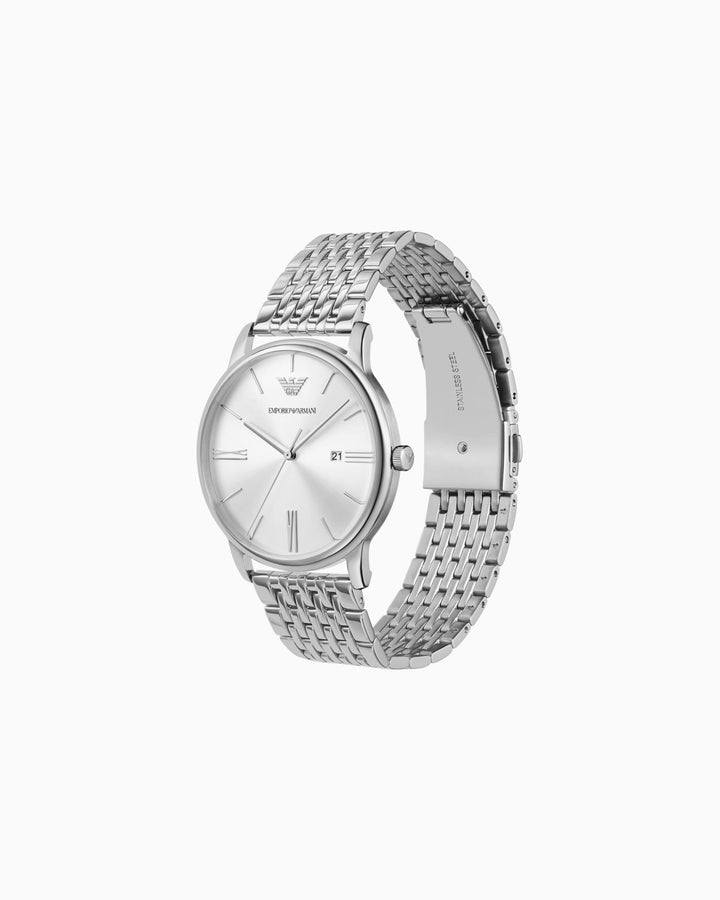 OROLOGIO A TRE LANCETTE IN ACCIAIO INOSSIDABILE CON DATARIO