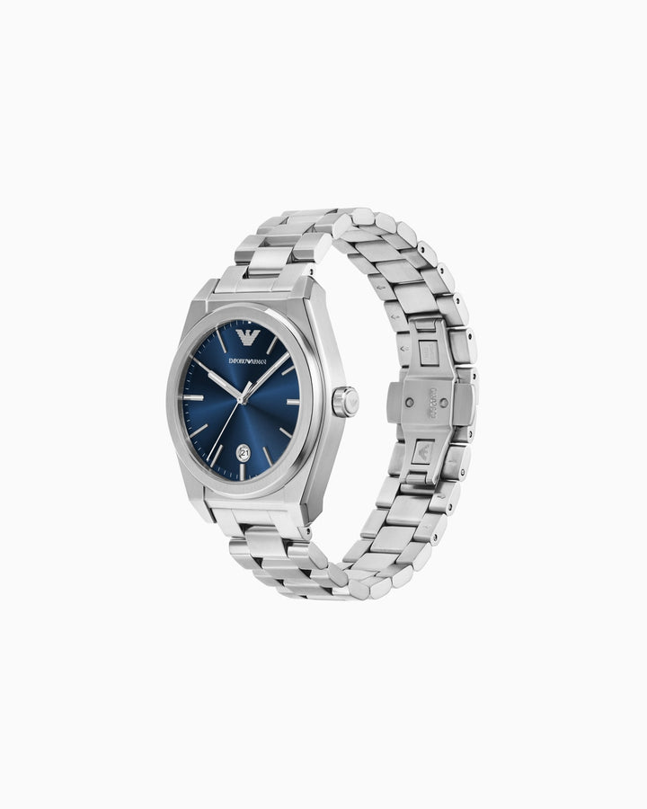 OROLOGIO A TRE LANCETTE IN ACCIAIO INOSSIDABILE CON DATA