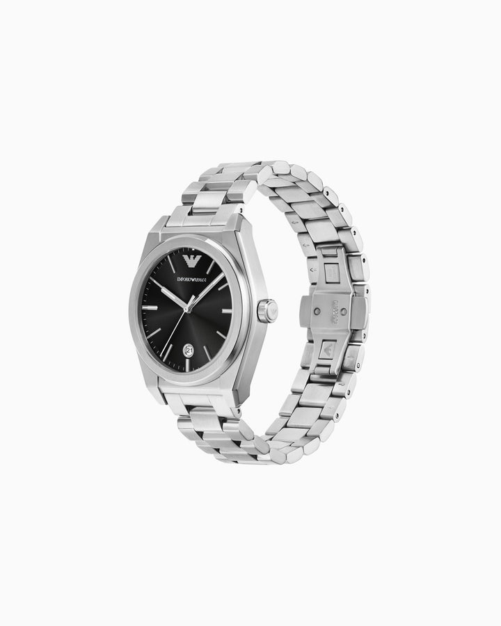 OROLOGIO A TRE LANCETTE IN ACCIAIO INOSSIDABILE CON DATARIO