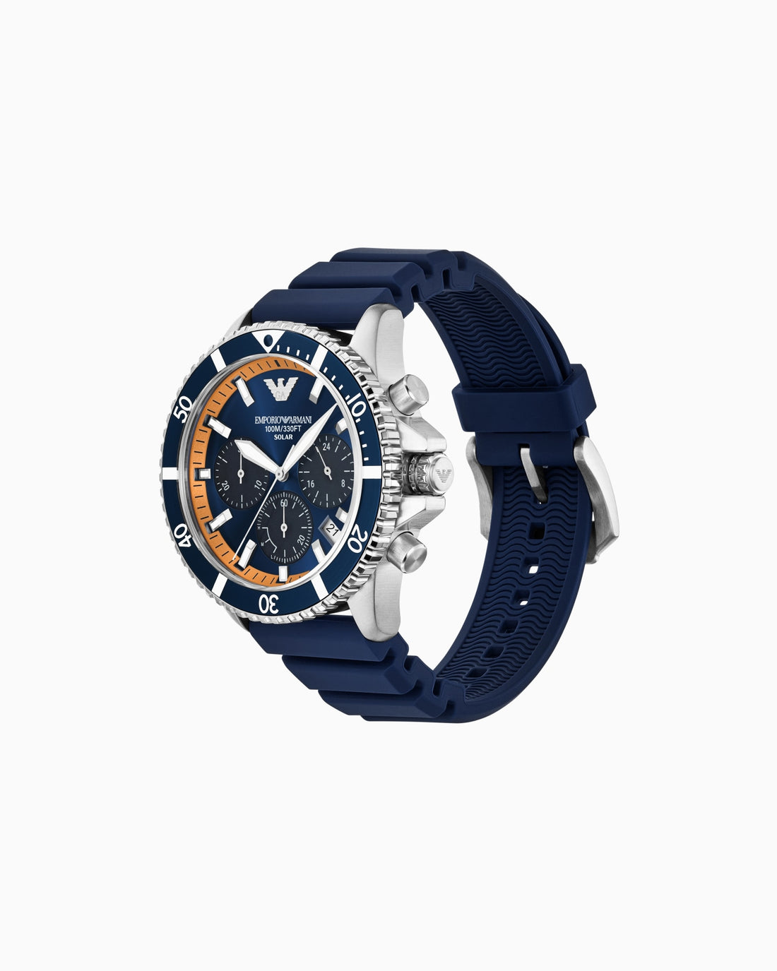 OROLOGIO CRONOGRAFO WORLD EXPLORER IN SILICONE BLU A ENERGIA SOLARE