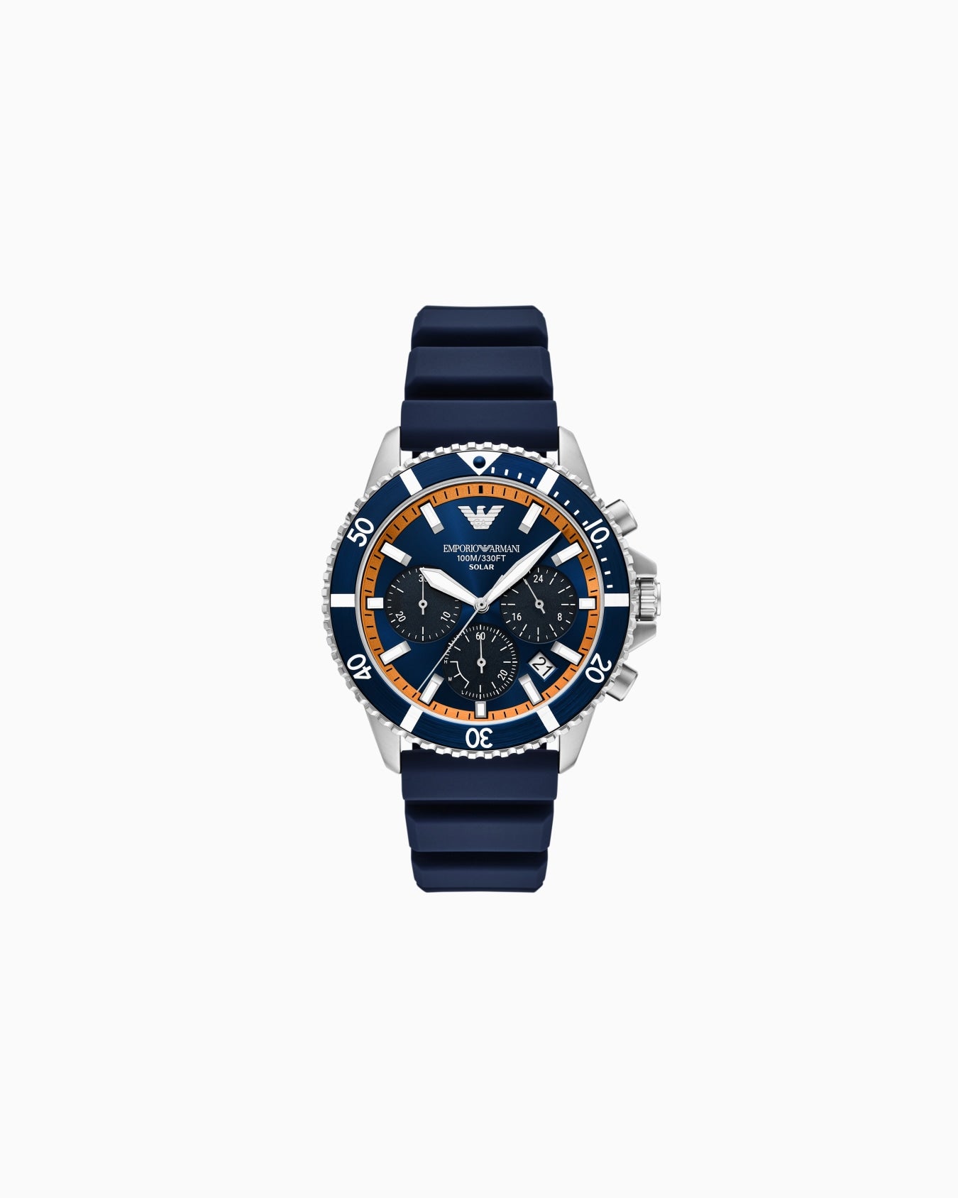 OROLOGIO CRONOGRAFO WORLD EXPLORER IN SILICONE BLU A ENERGIA SOLARE
