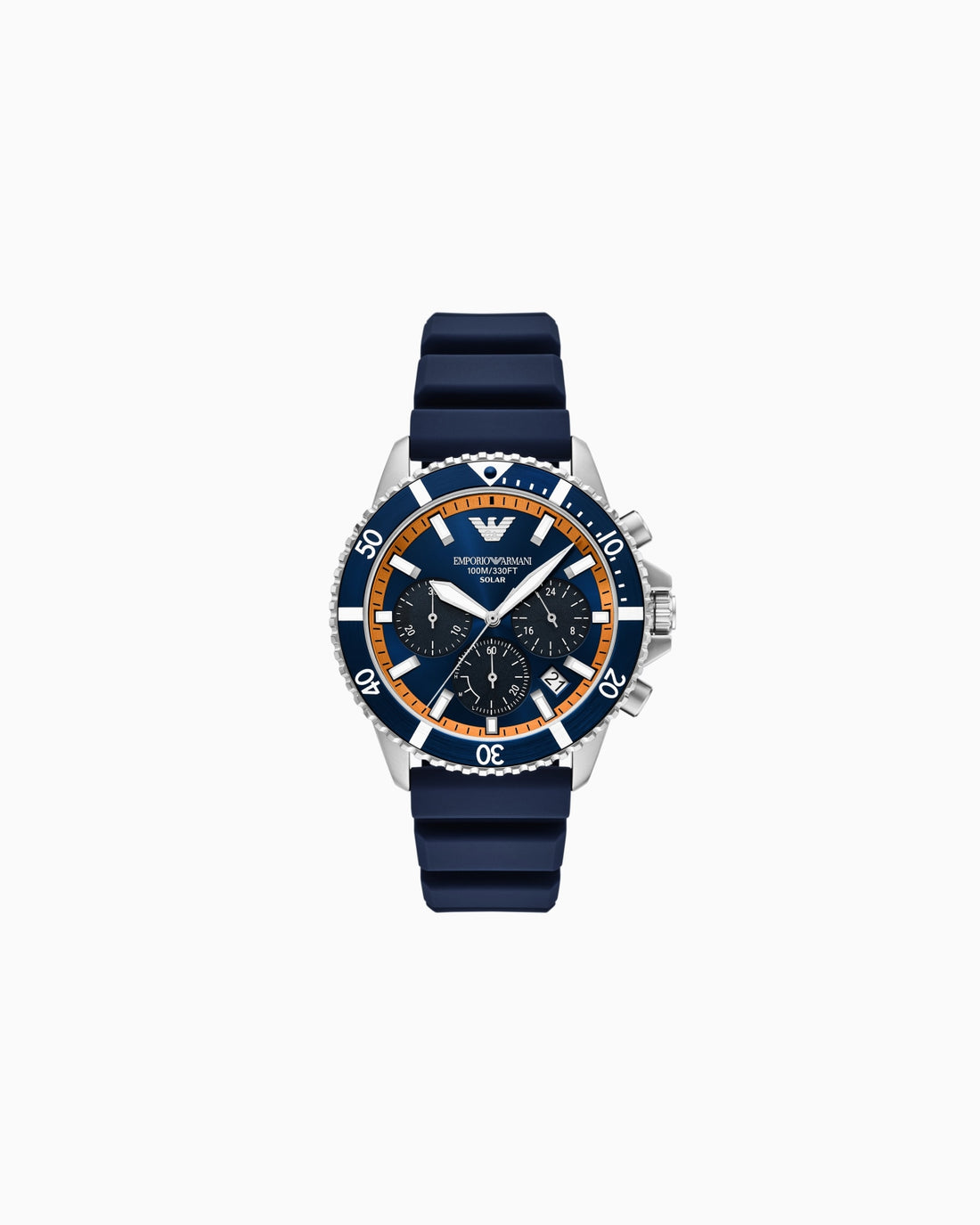 OROLOGIO CRONOGRAFO WORLD EXPLORER IN SILICONE BLU A ENERGIA SOLARE