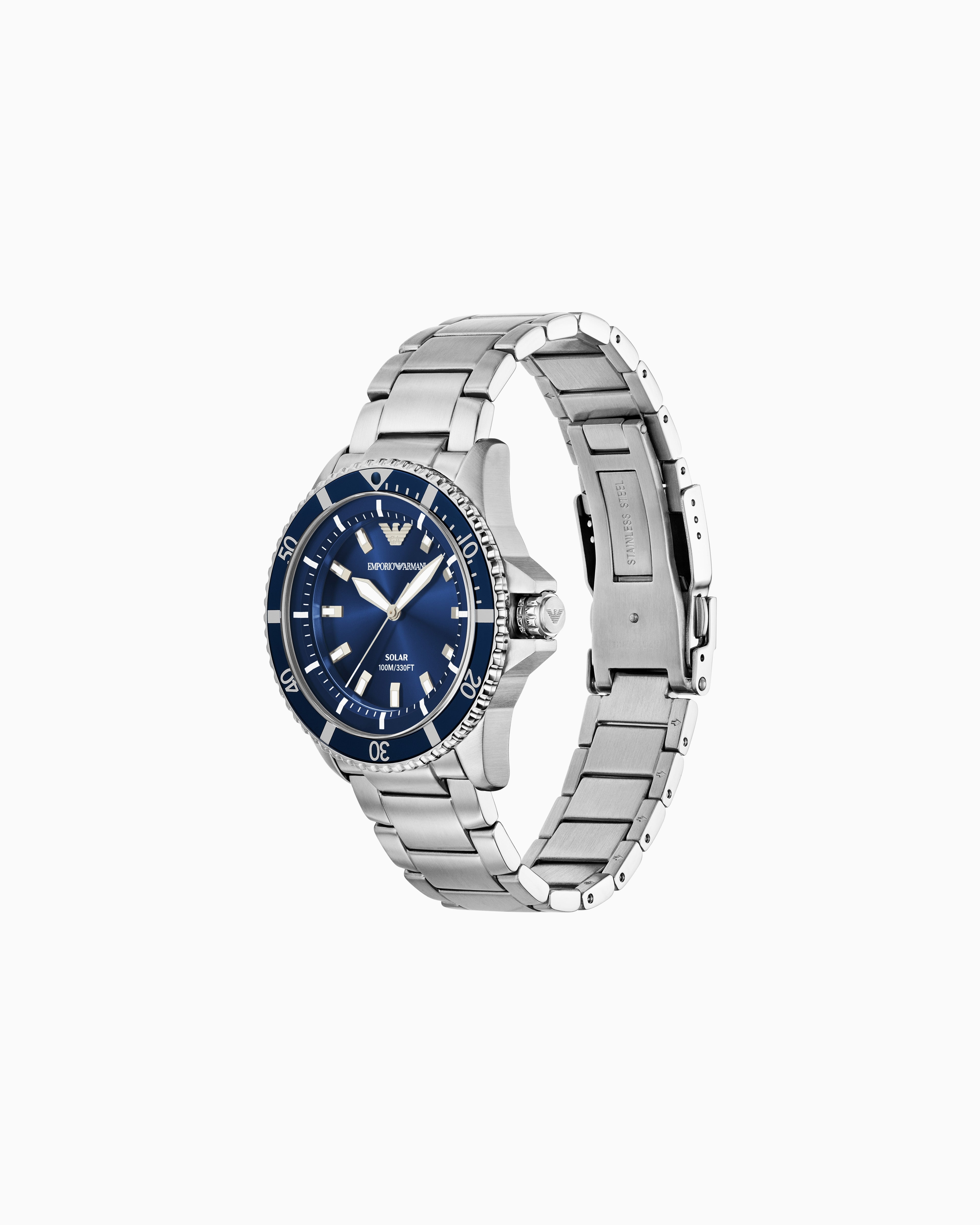 OROLOGIO WORLD EXPLORER A TRE LANCETTE IN ACCIAIO INOSSIDABILE A ENERGIA SOLARE