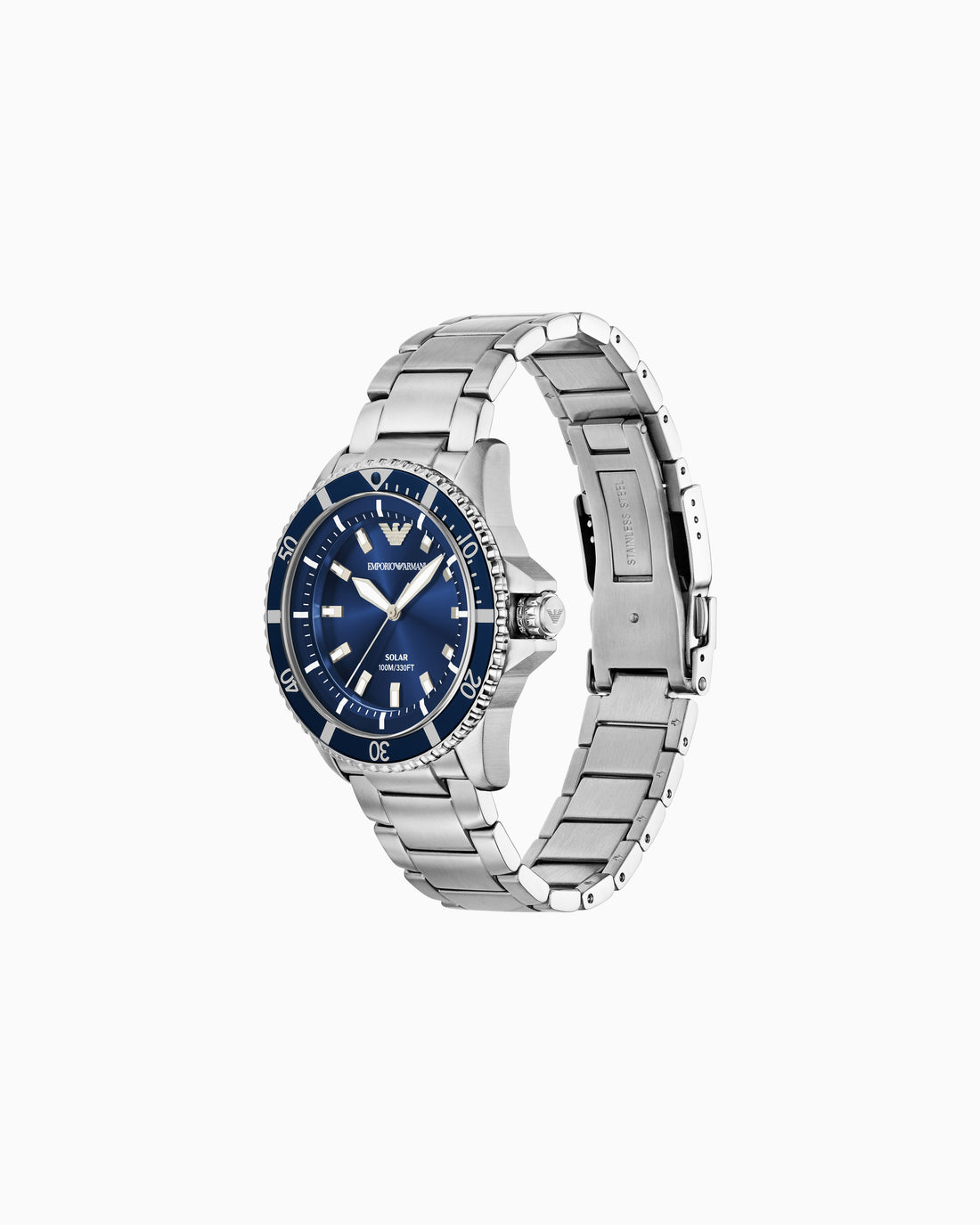 OROLOGIO WORLD EXPLORER A TRE LANCETTE IN ACCIAIO INOSSIDABILE A ENERGIA SOLARE