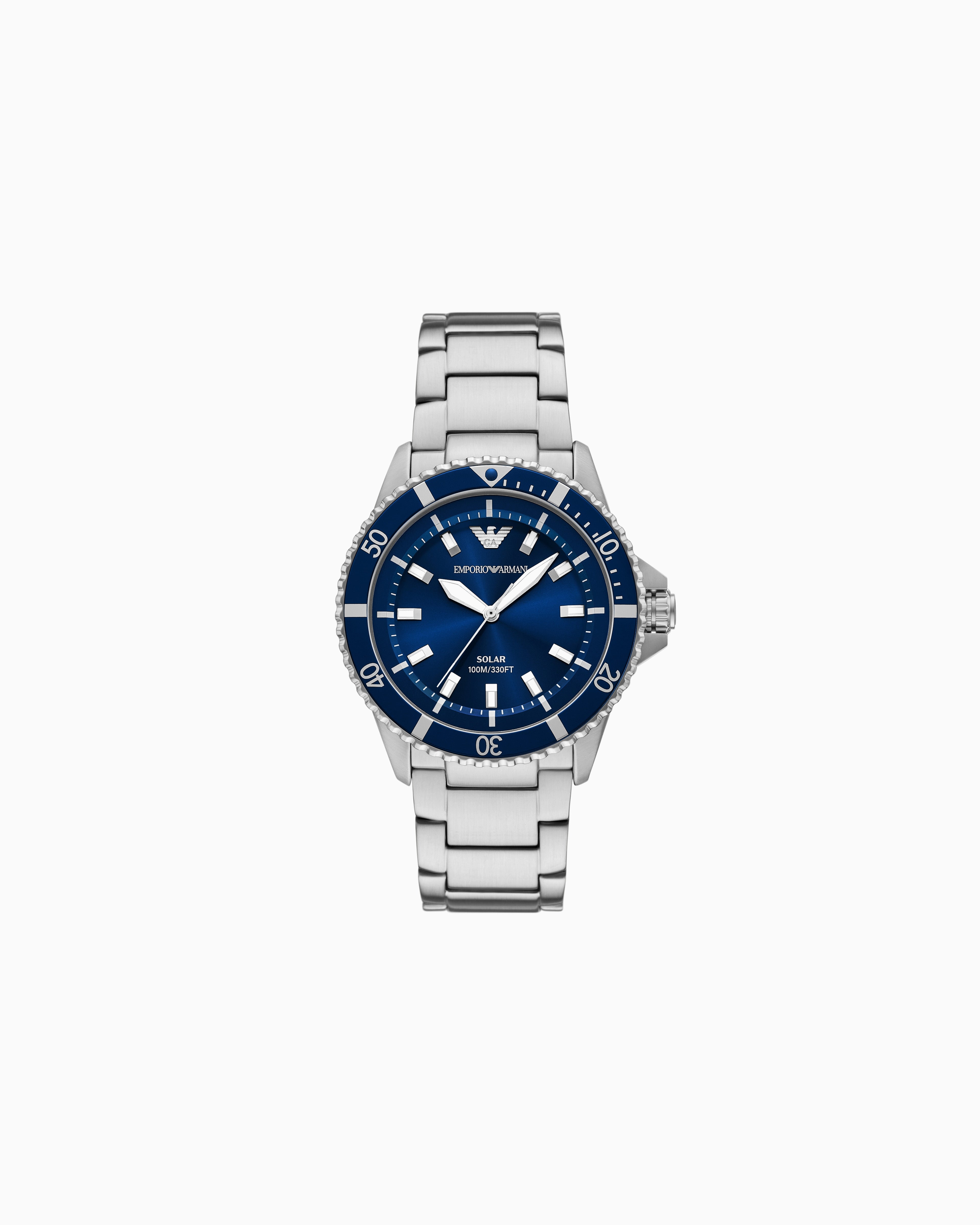 OROLOGIO WORLD EXPLORER A TRE LANCETTE IN ACCIAIO INOSSIDABILE A ENERGIA SOLARE