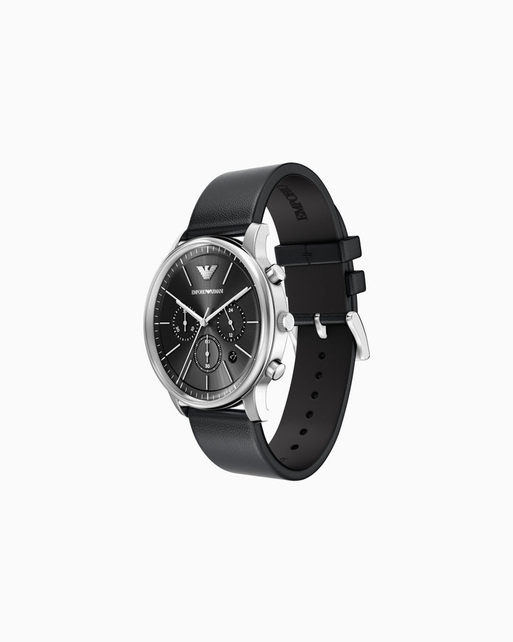 Armani Orologi Black cinturino in pelle