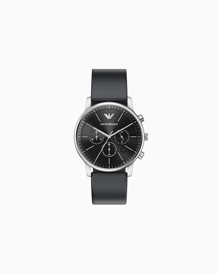 Armani Orologi Black cinturino in pelle