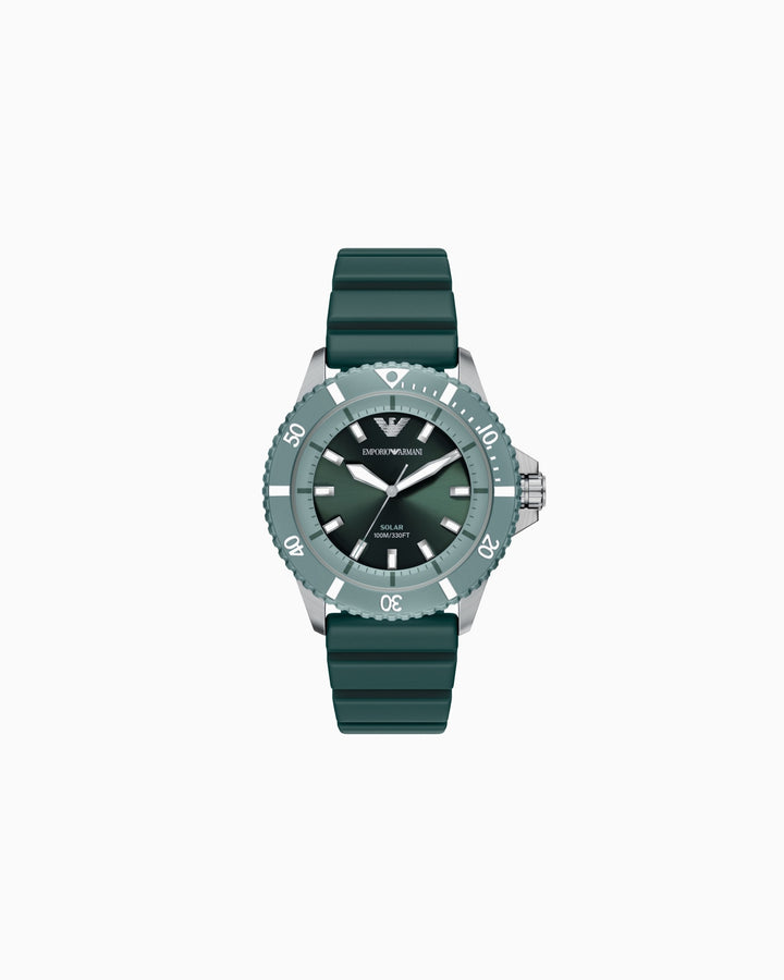 Armani World Explorer Solar Gomma Verde Quadrante Verde