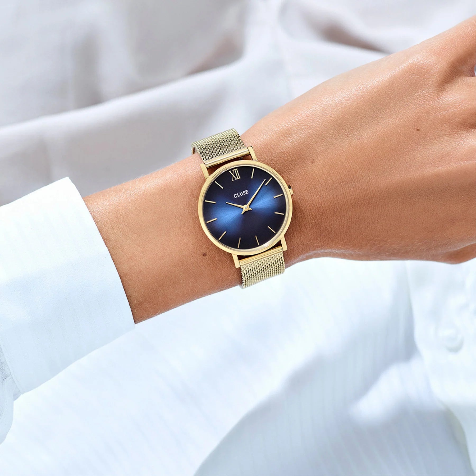 Cluse Minuit Gold Blue