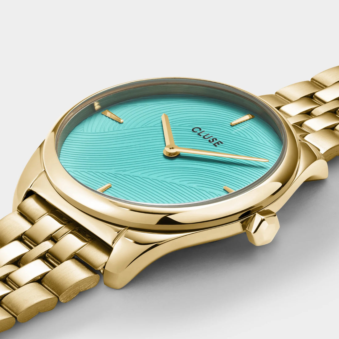 Cluse Feroce Petite Gold Azzurro