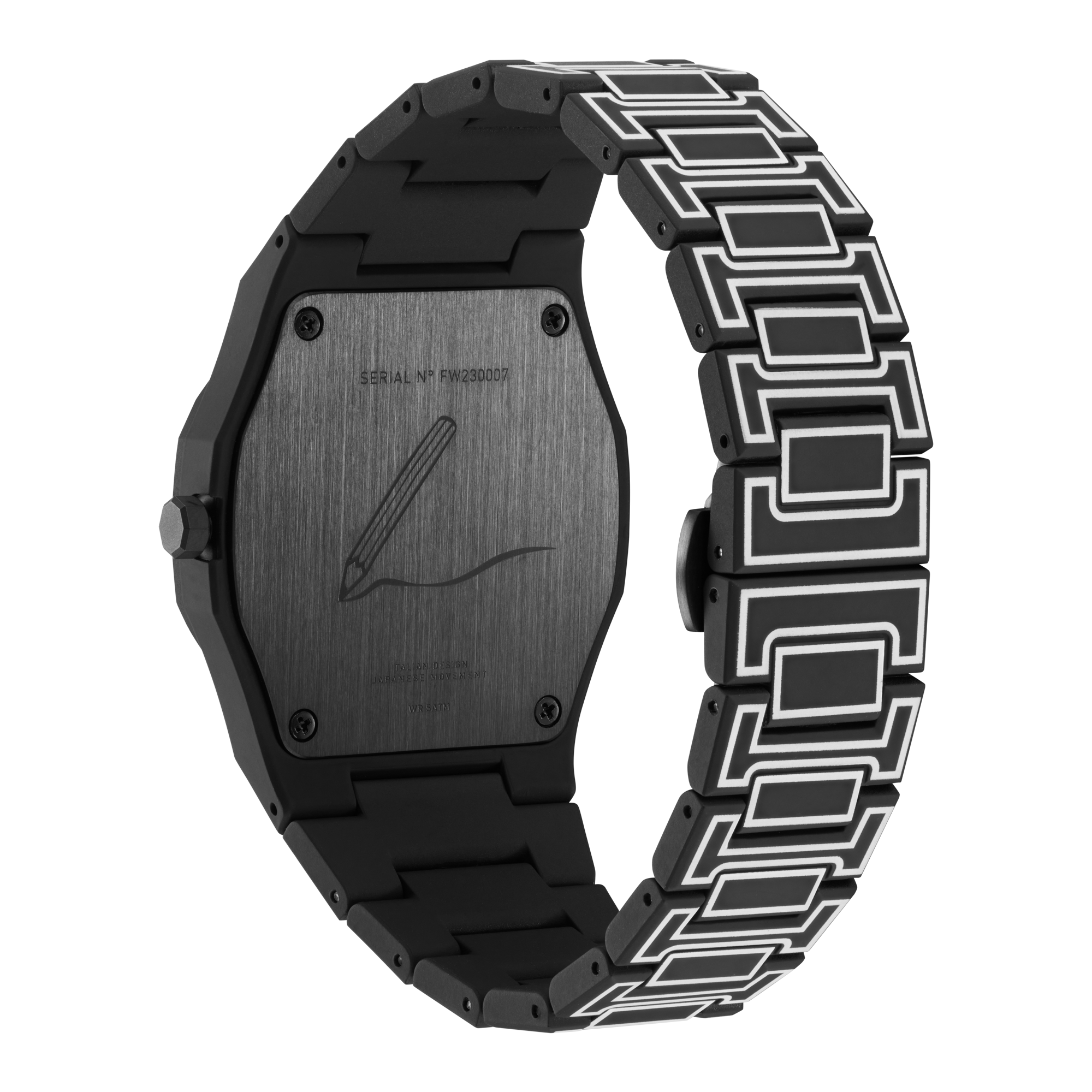 D1 Milano Polycarbon black Sketch D1-PCBJ33