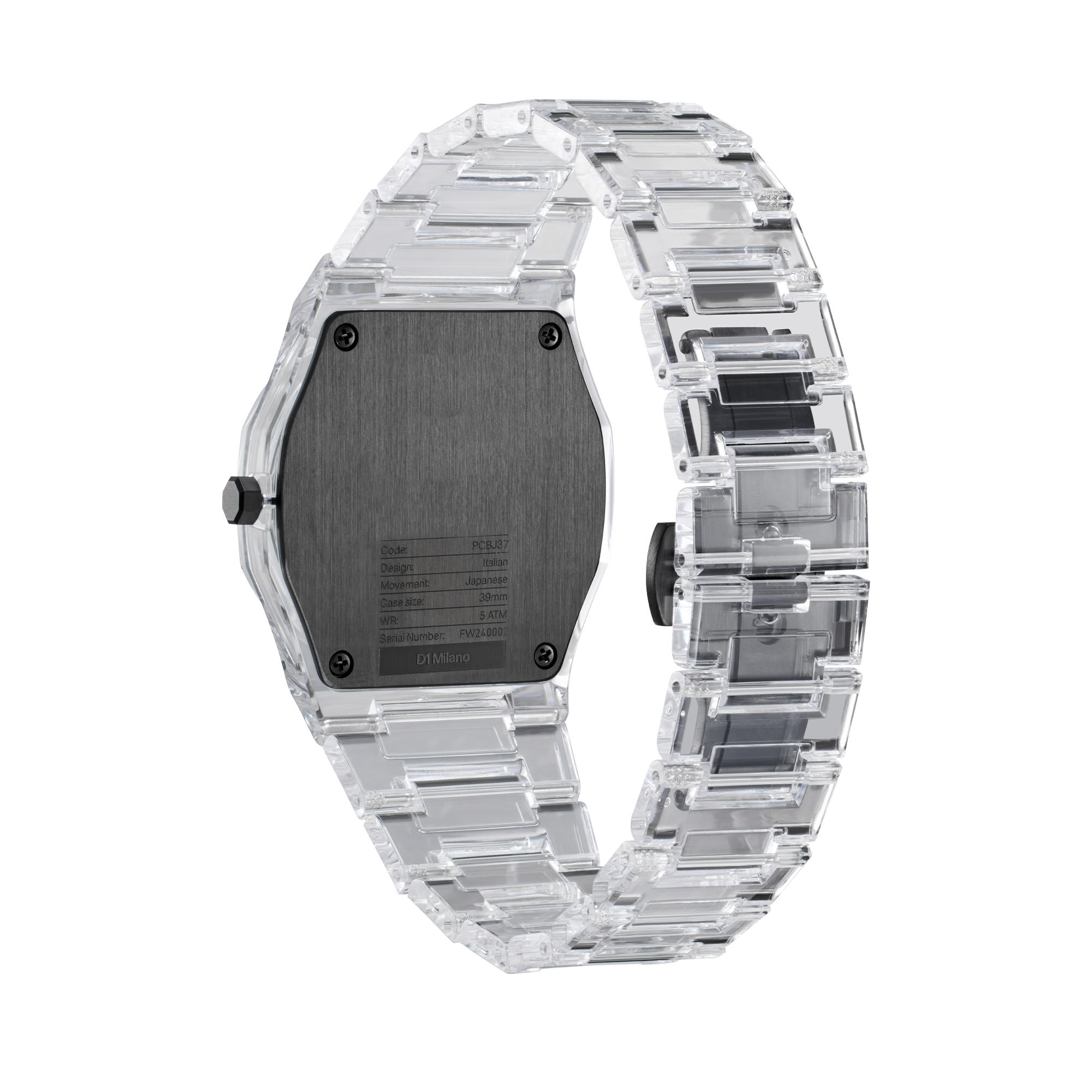 D1 Milano nylon trasparente bianco D1-NYBJ01