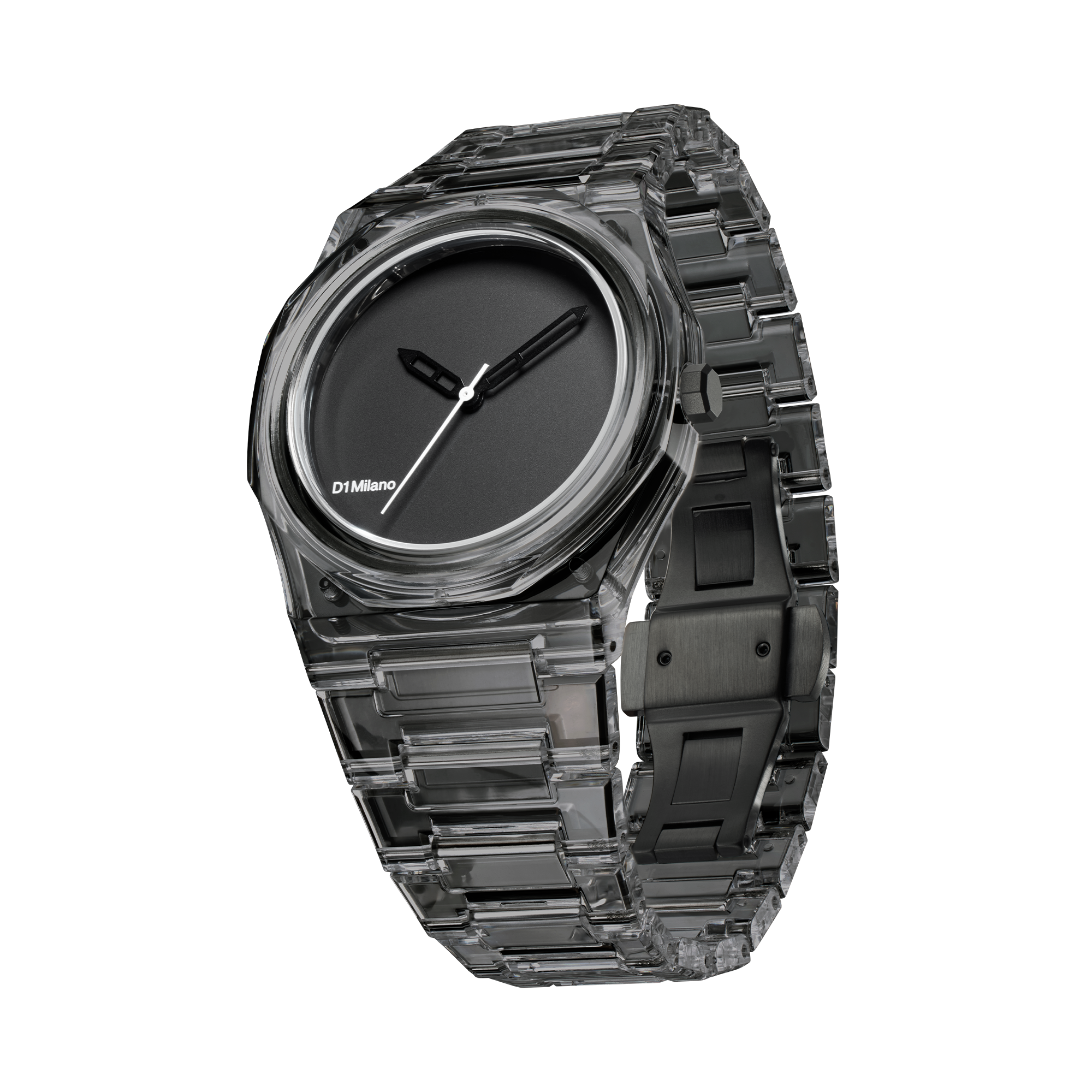 D1 Milano Nylon Trasparente nero D1-NYBJ02