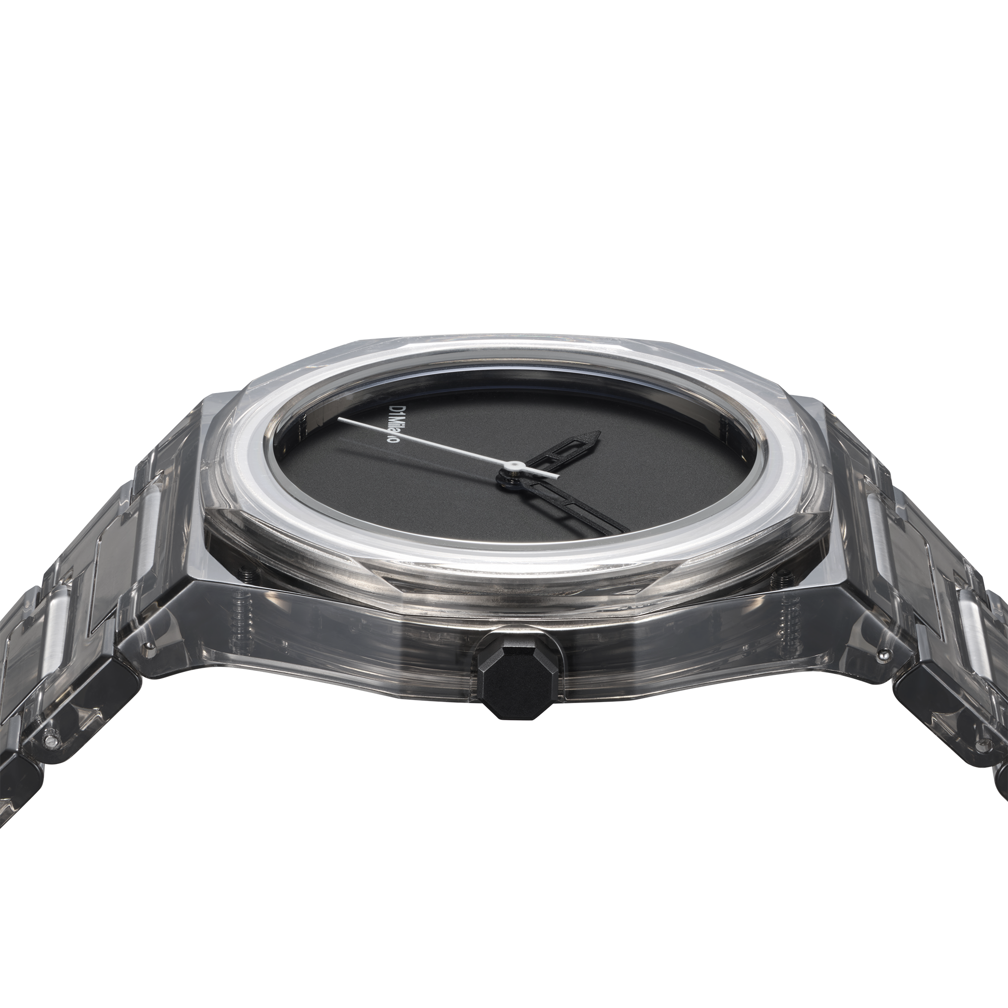 D1 Milano Nylon Trasparente nero D1-NYBJ02