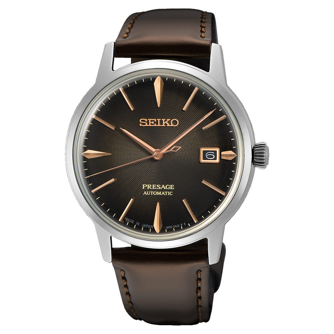 Seiko Presage Cocktail pelle marrone