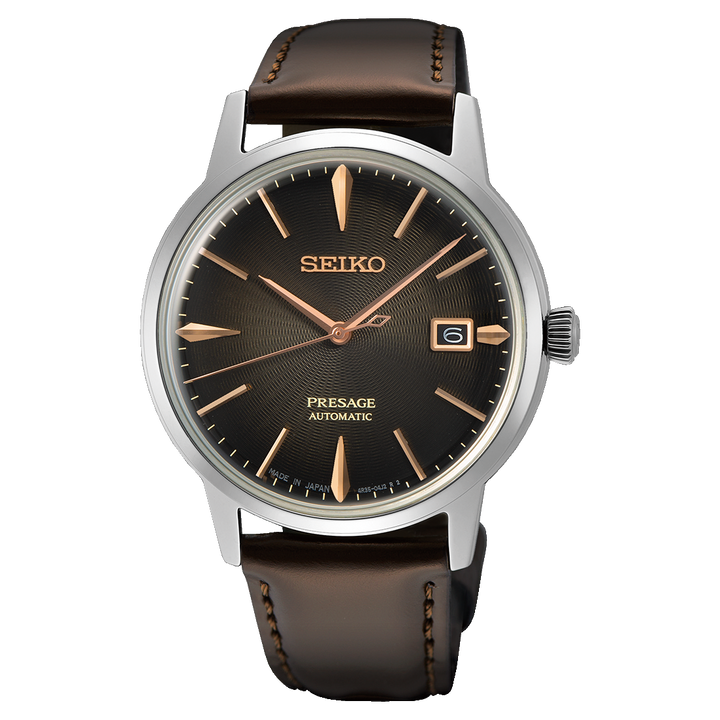 Seiko Presage Cocktail pelle marrone