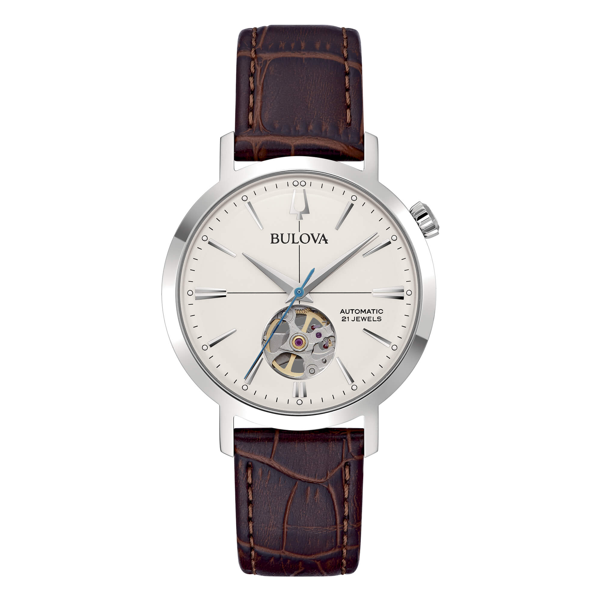 Bulova Aerojet Automatic 38 mm pelle beige