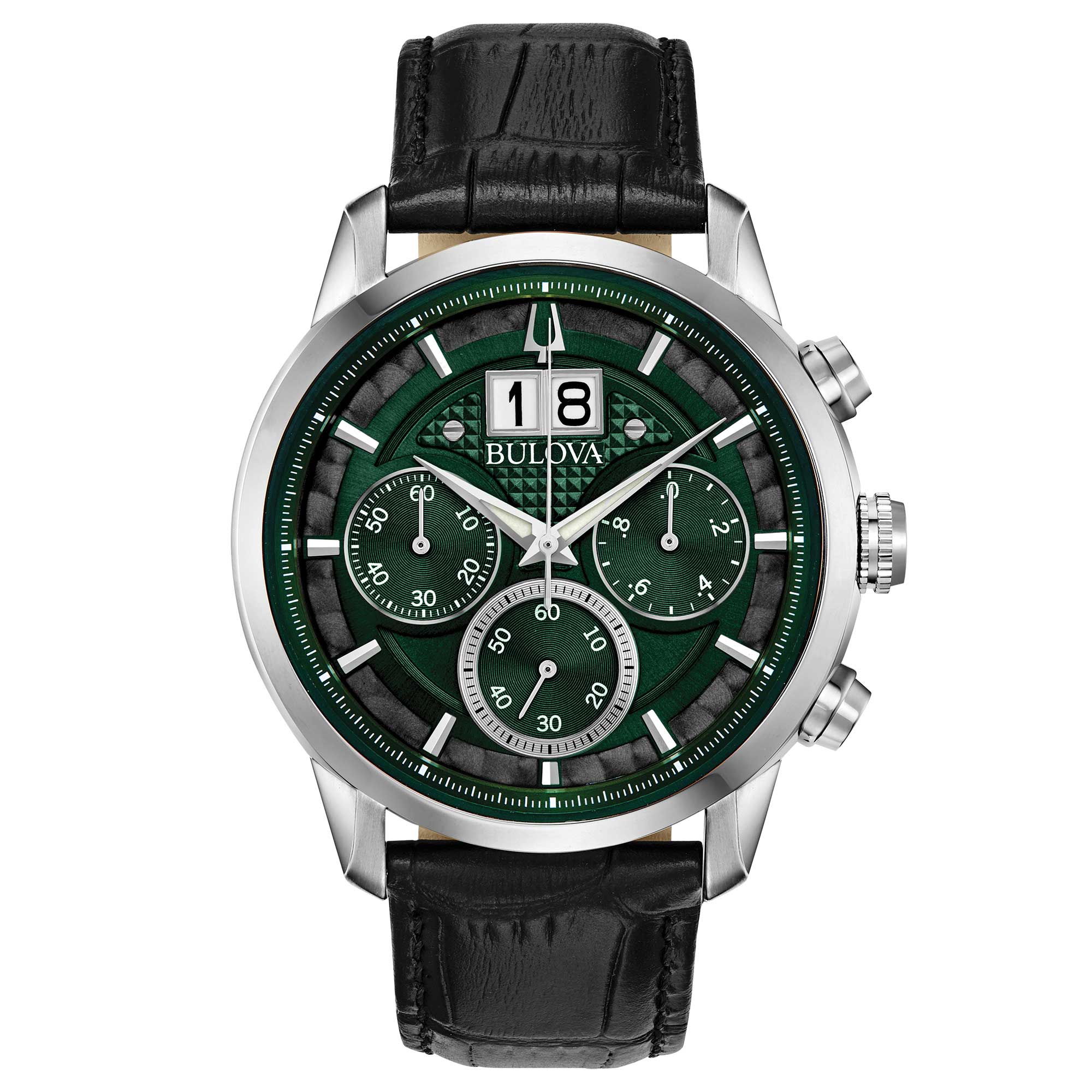 Bulova Sutton Big Date pelle verde