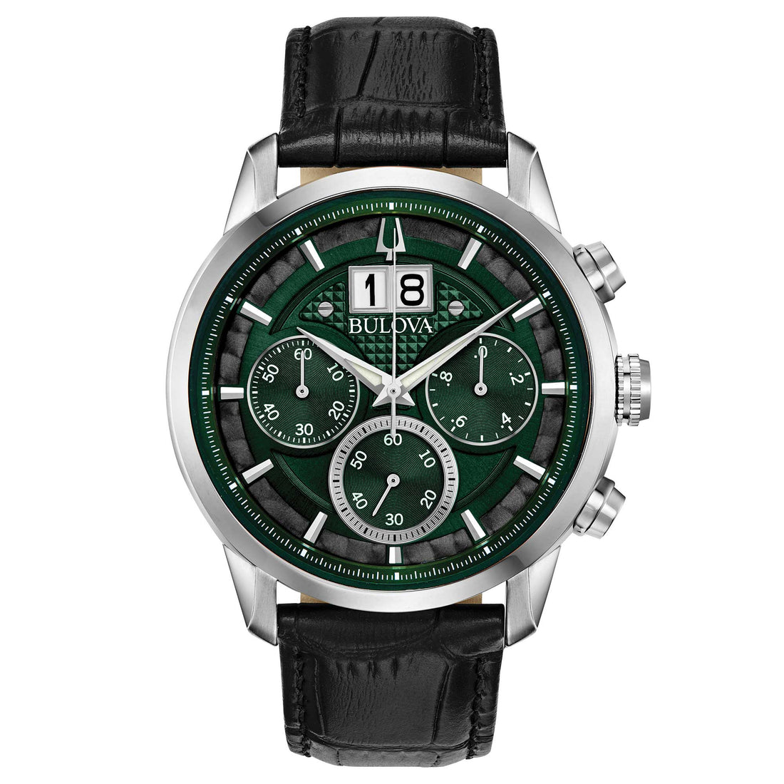 Bulova Sutton Big Date pelle verde