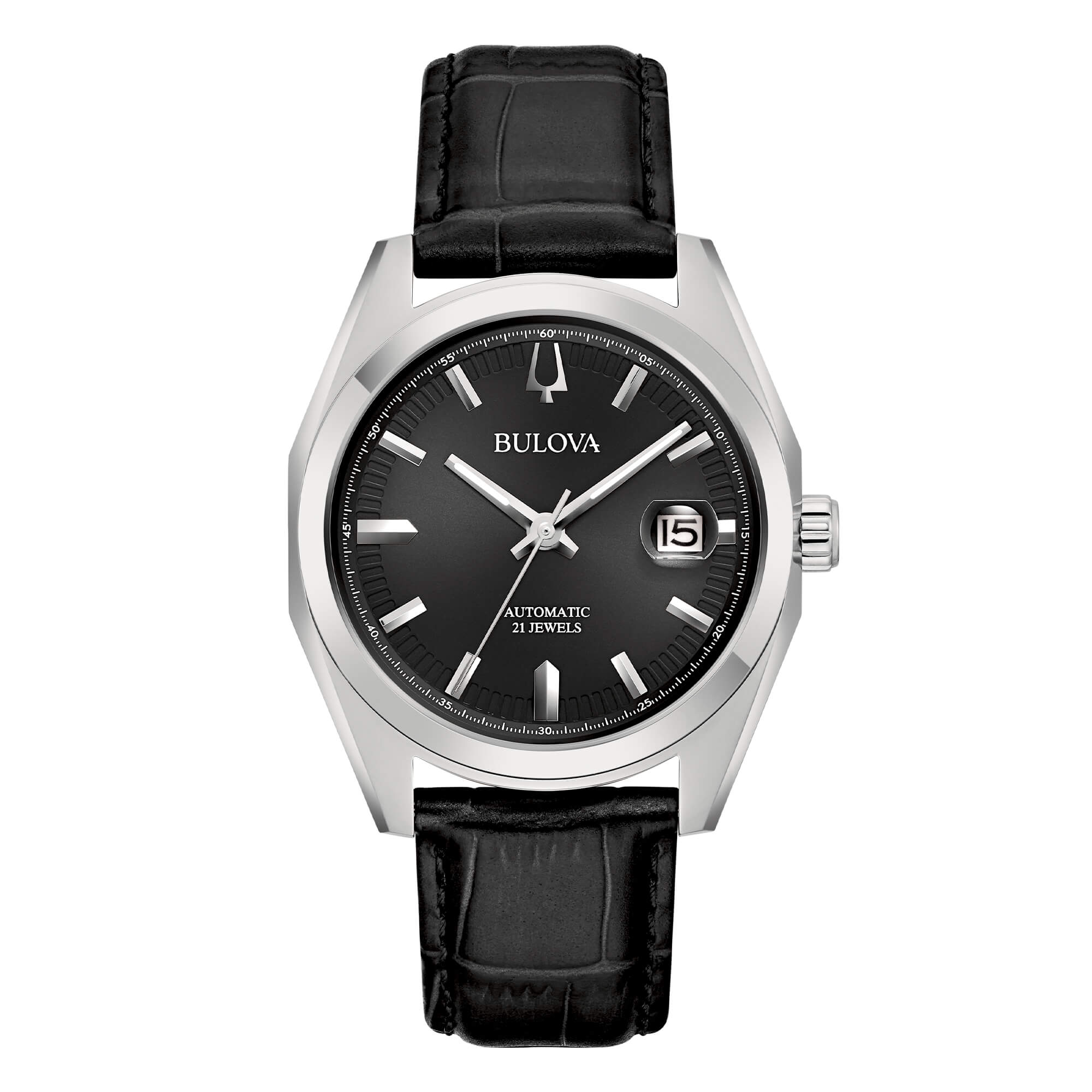 Bulova Surveyor Automatic pelle nero