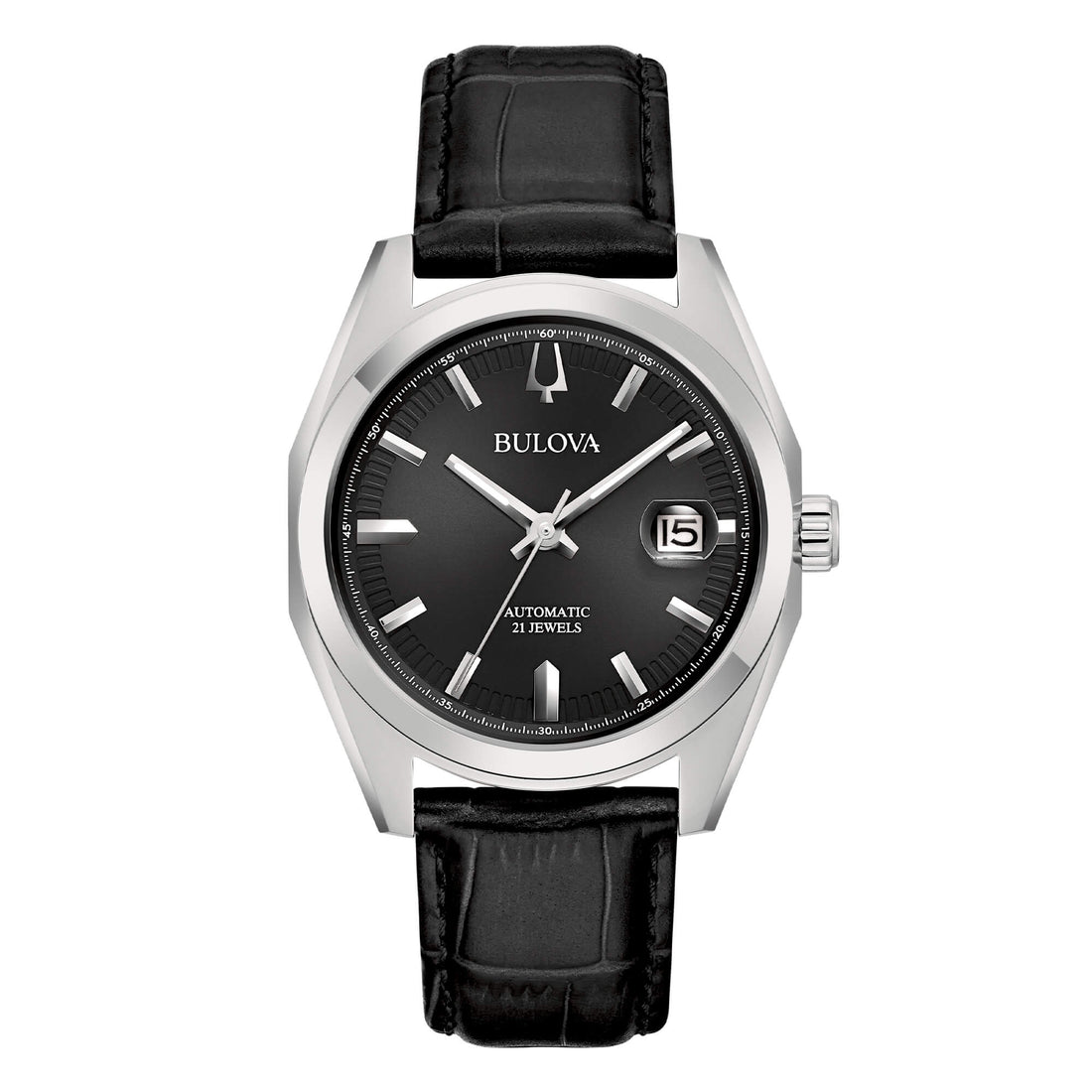Bulova Surveyor Automatic pelle nero