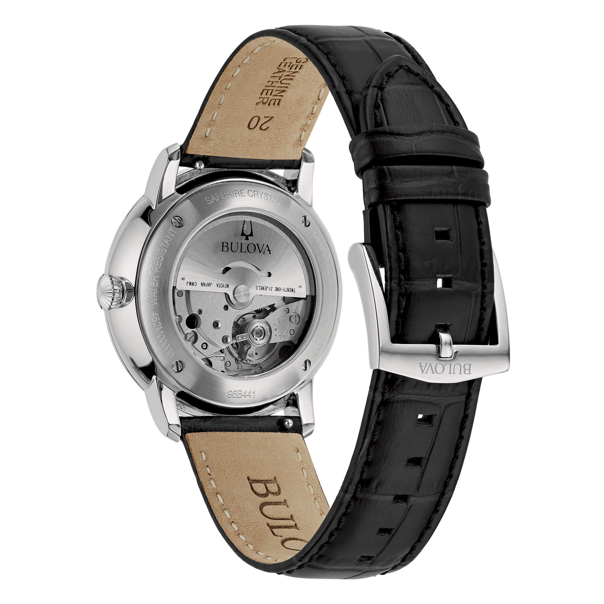 Bulova Hudson pelle nero