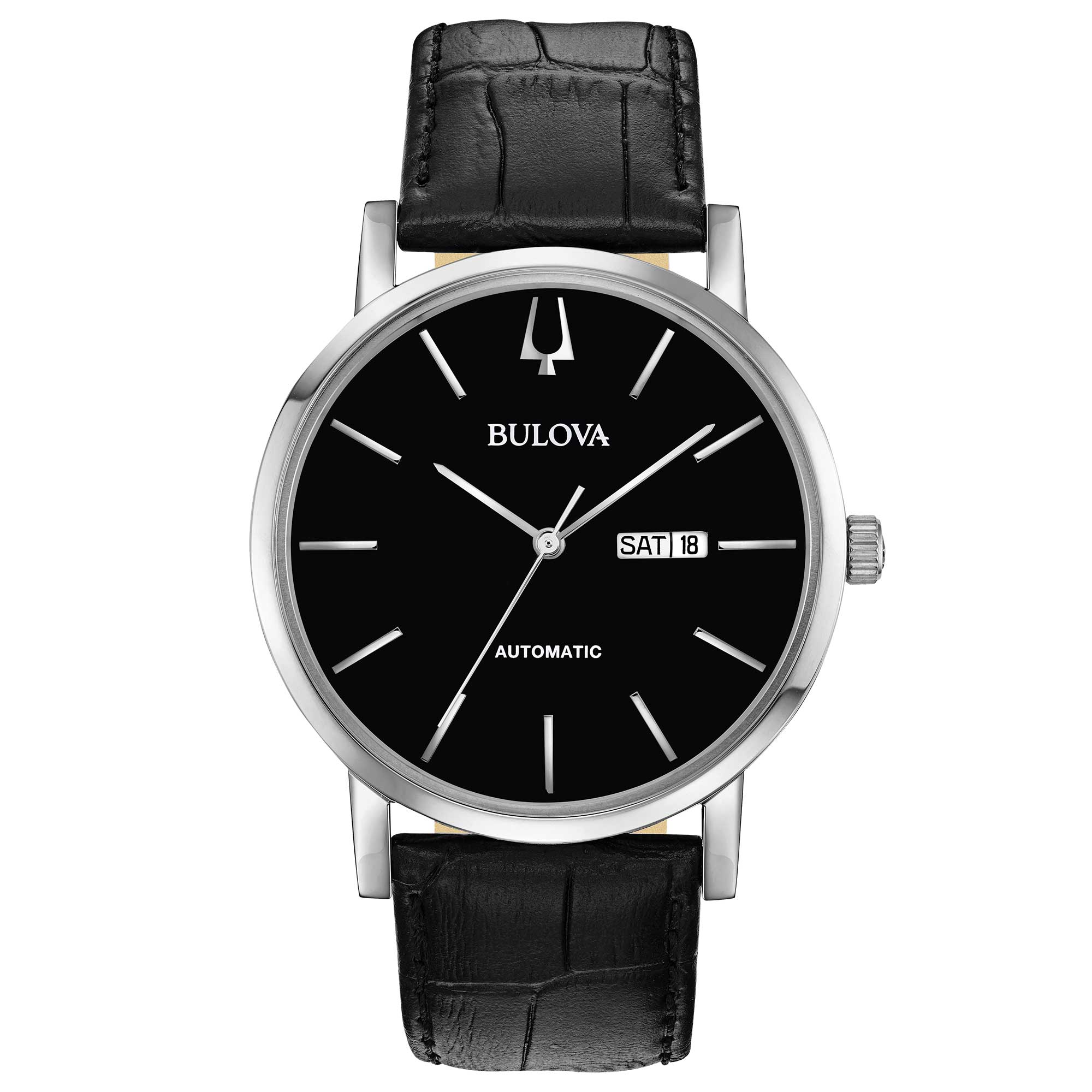 Bulova Clipper Automatic pelle nero