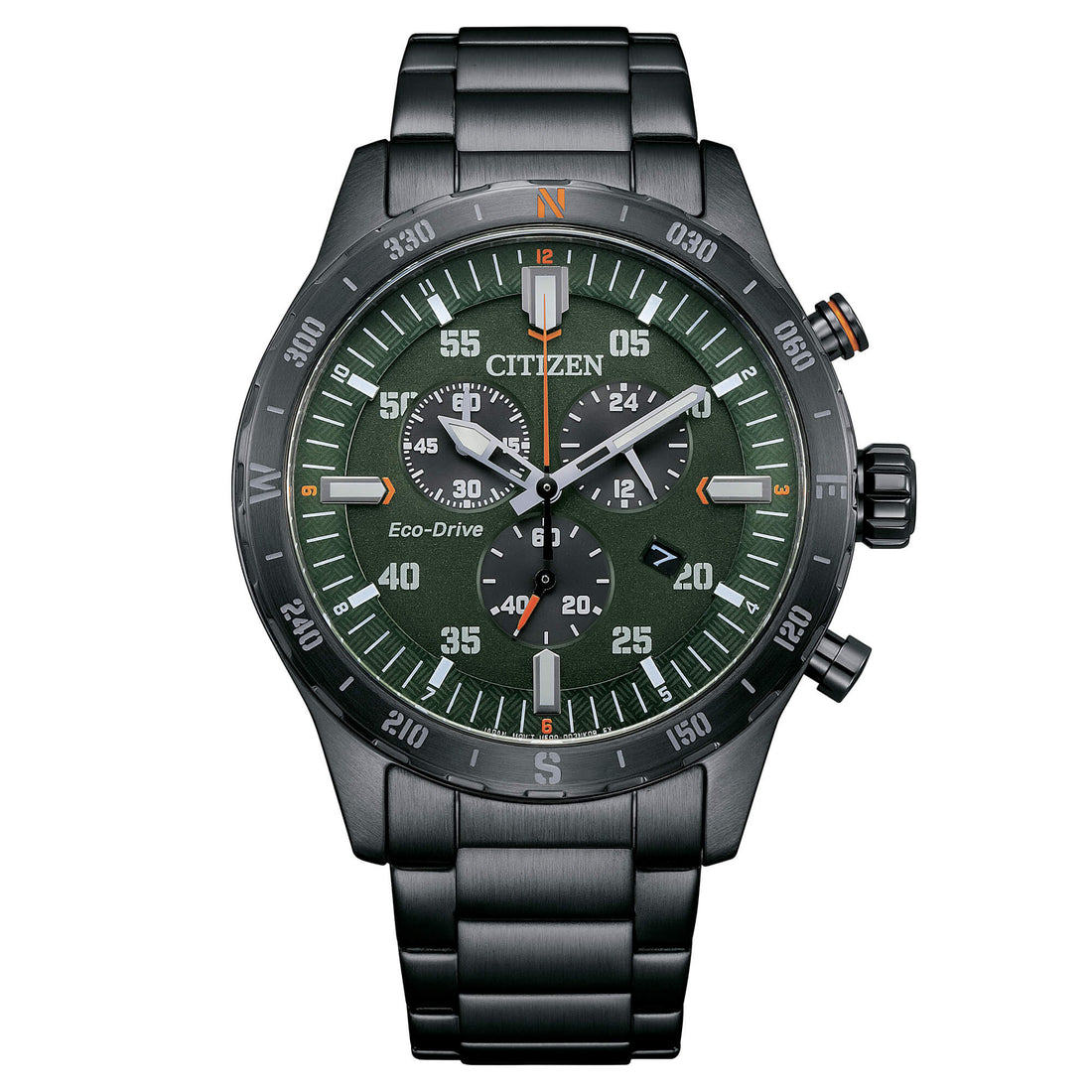 Citizen Sport chrono eco-drive nero e verde