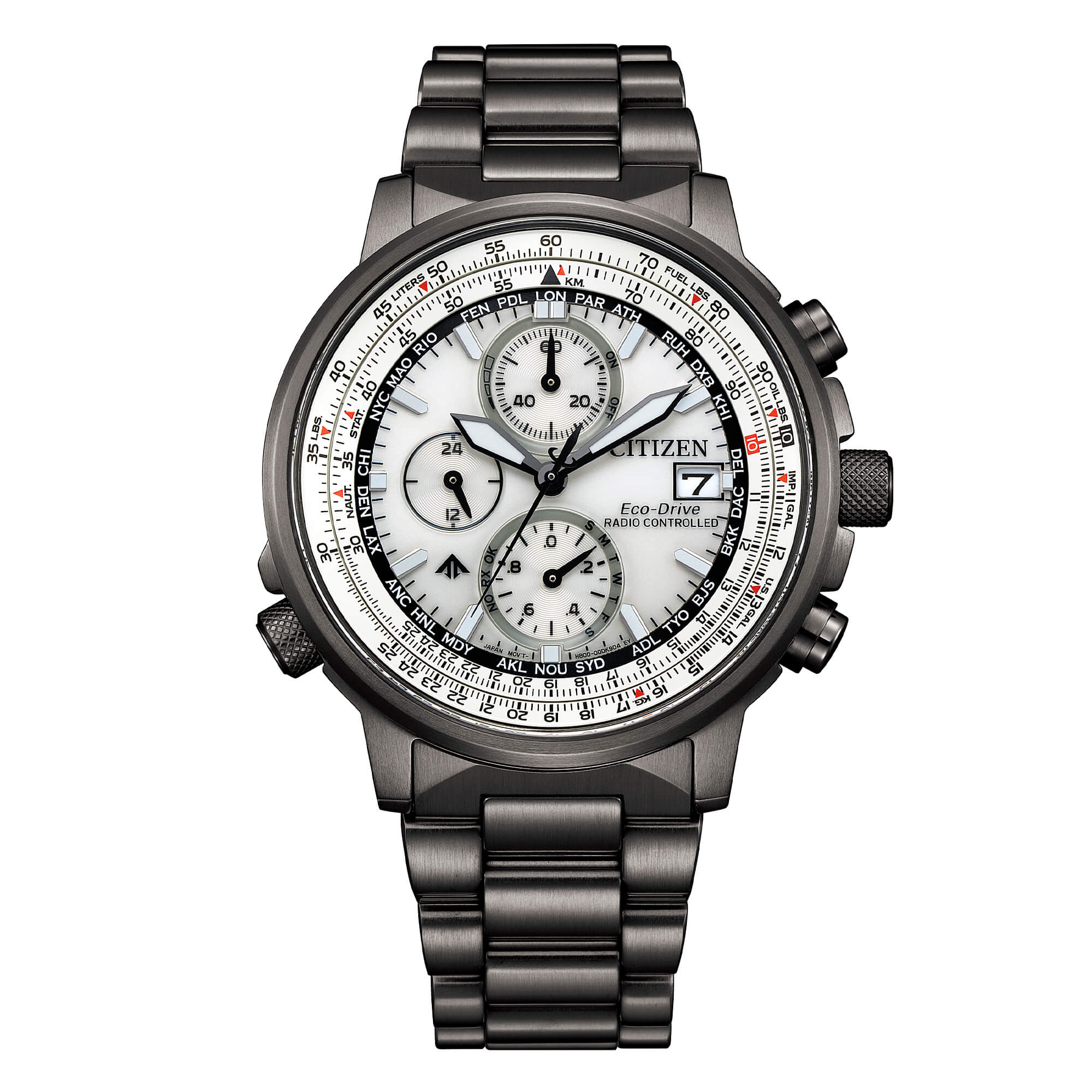 Citizen Pilot Radio controllato Acciaio 41mm quadrante bianco