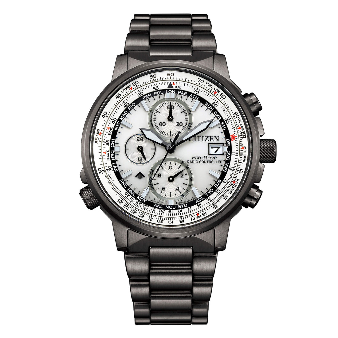 Citizen Pilot Radio controllato Acciaio 41mm quadrante bianco