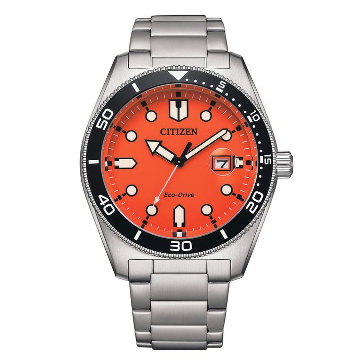 Citizen Marine eco-drive arancione