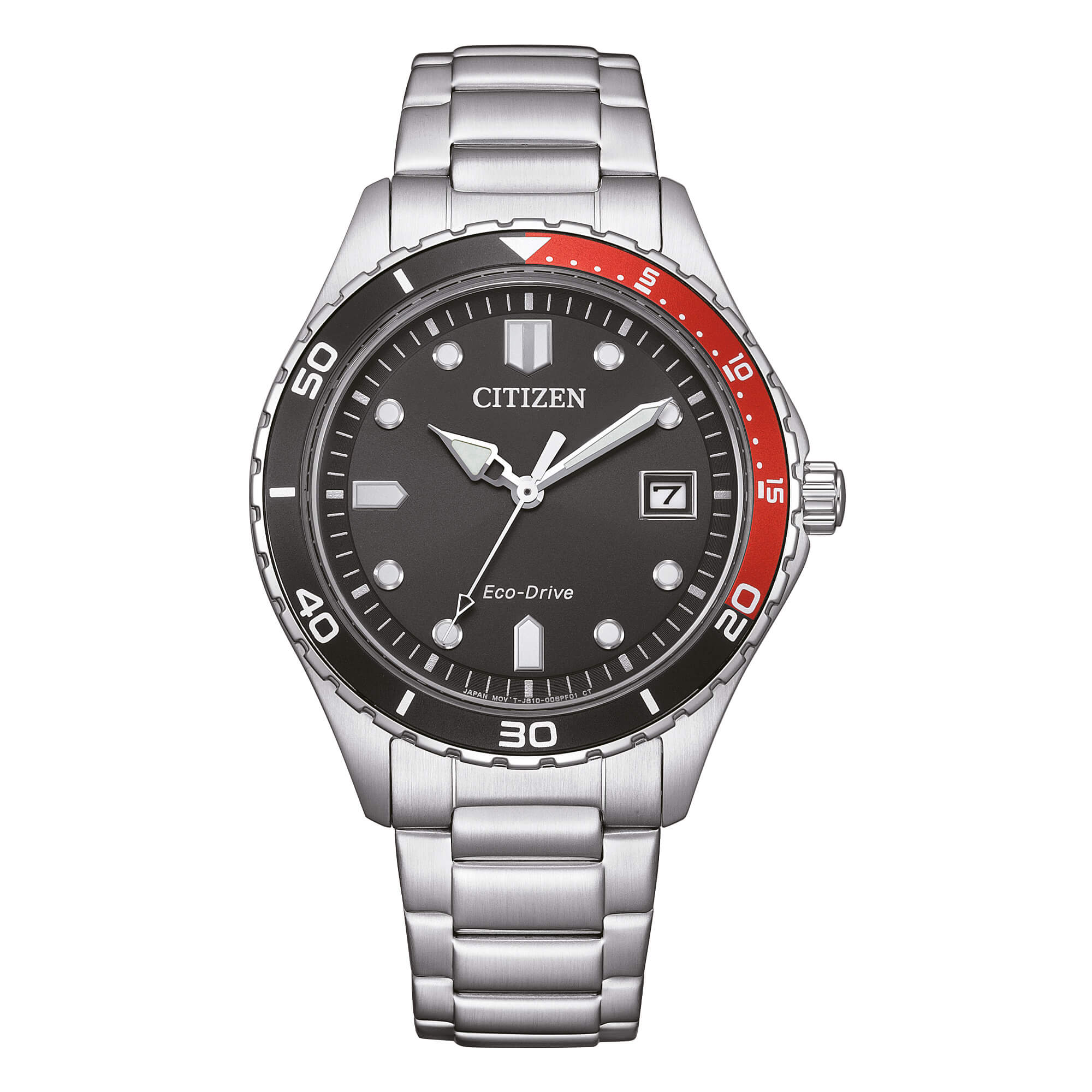 Citizen Marine eco-drive small nero e rosso