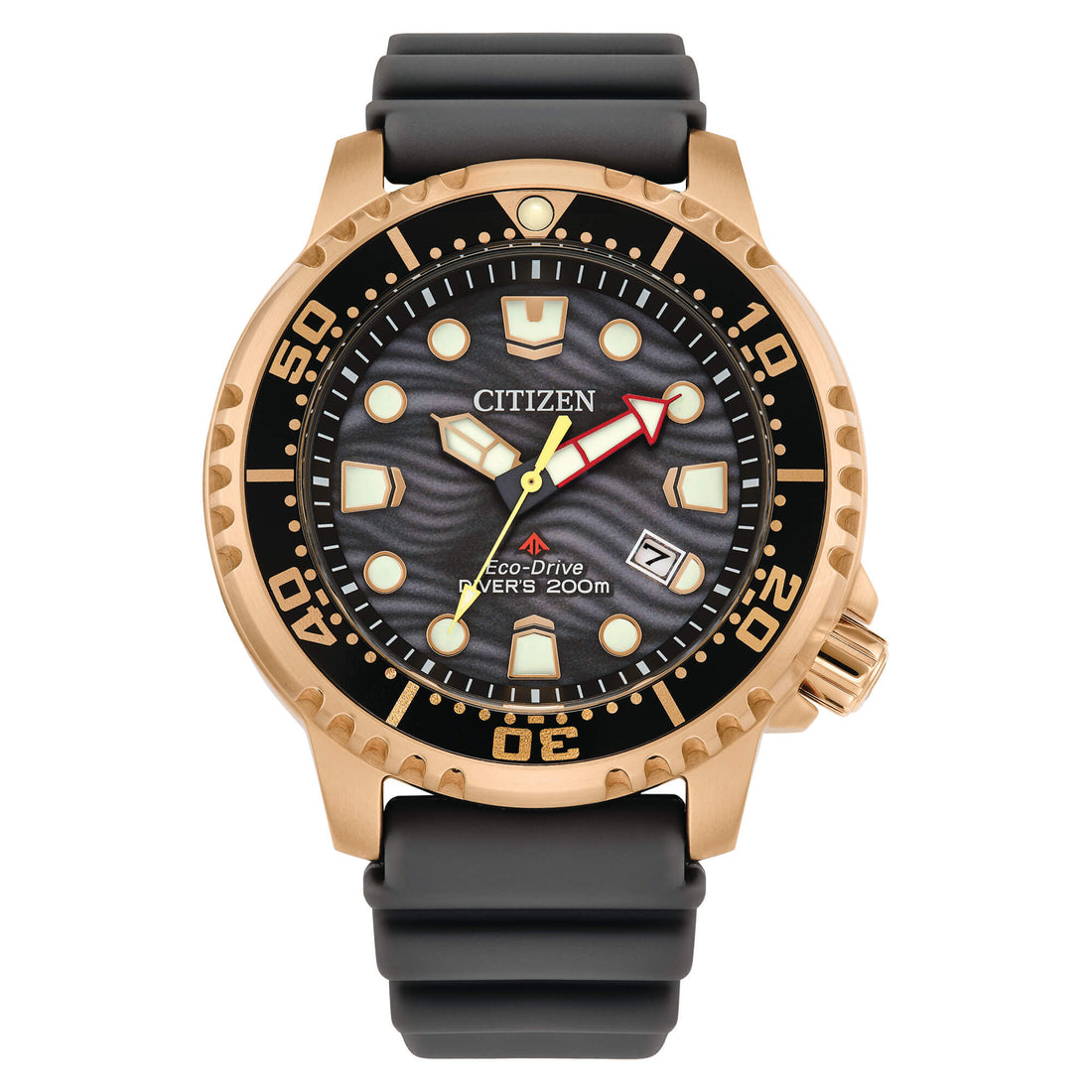 Citizen Diver's eco-drive oro rosa