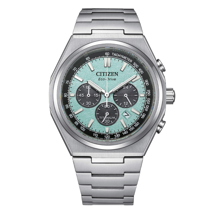 Citizen Superi Titanio chrono turchese
