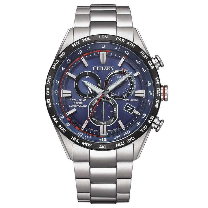 Citizen Radiocontrollato Super titanio blu