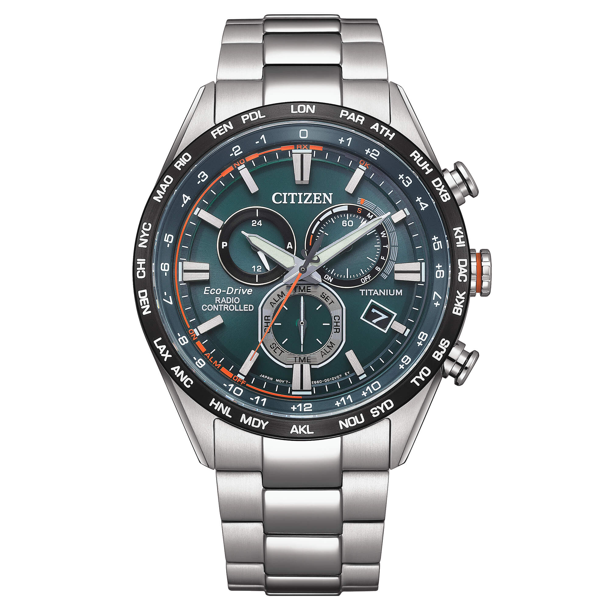 Citizen H660 Radiocontrollato Super titanio eco-drive verde