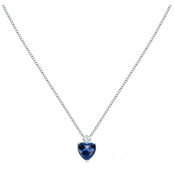 Collana Morellato Tesori Punto Luce cuore blu