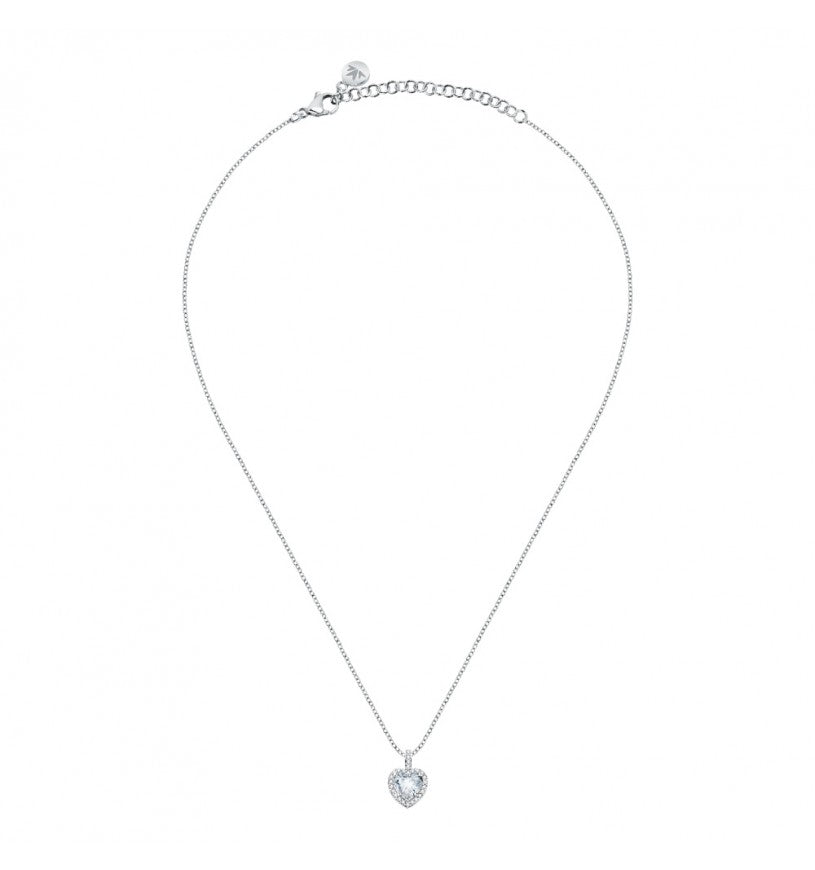 Collana Morellato Tesori cuore azzurro con zirconi