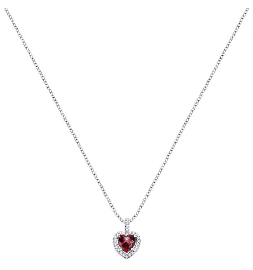 Collana Morellato Tesori cuore rosso con zirconi