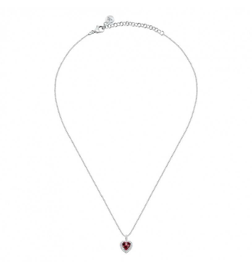 Collana Morellato Tesori cuore rosso con zirconi