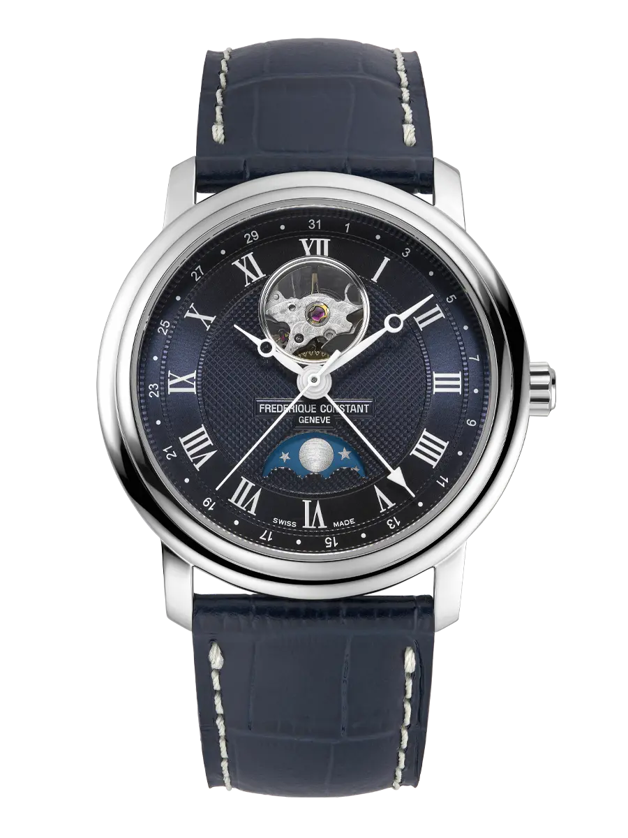 Frederique Constant Classics Heart Beat Automatic Moonphase blu