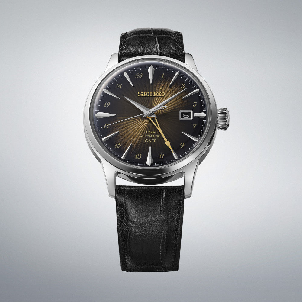 Seiko presage cocktail GMT marrone