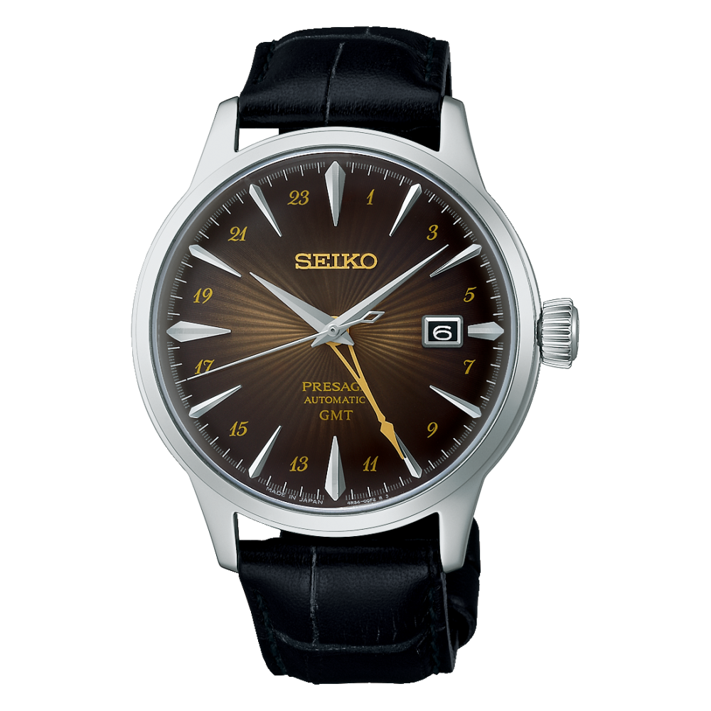Seiko presage cocktail GMT marrone