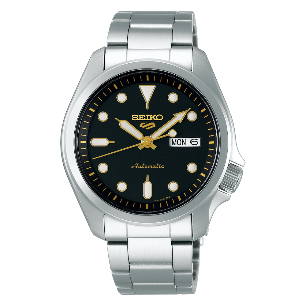 Seiko 5 sports automatico nero e oro