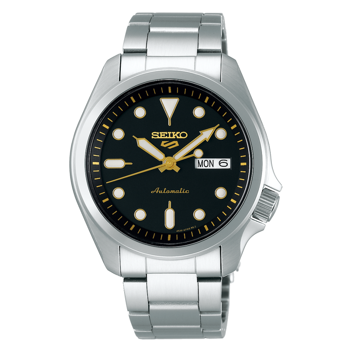 Seiko 5 sports automatico nero e oro